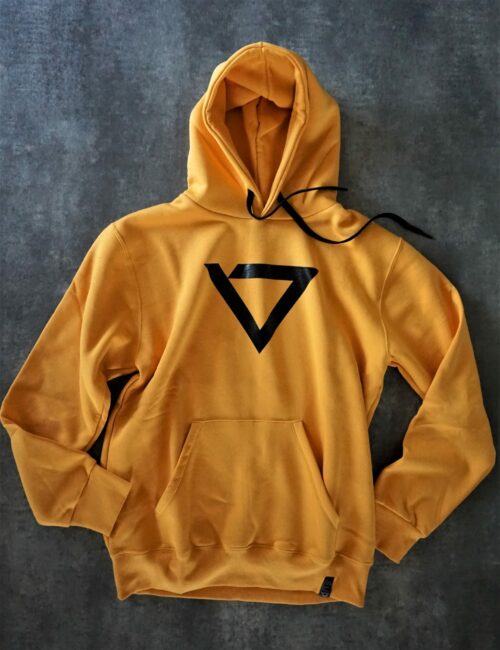 heavy hooded sweatshirt, manufactured with very resistant fabric