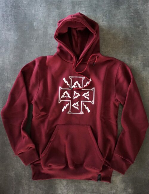 heavy hooded sweatshirt, manufactured with very resistant fabric